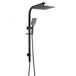 Vog Matte Black 10" Square Black Shower Station Top Water Inlet Vog Matte Black 10" Square Black Shower Station Top Water Inlet